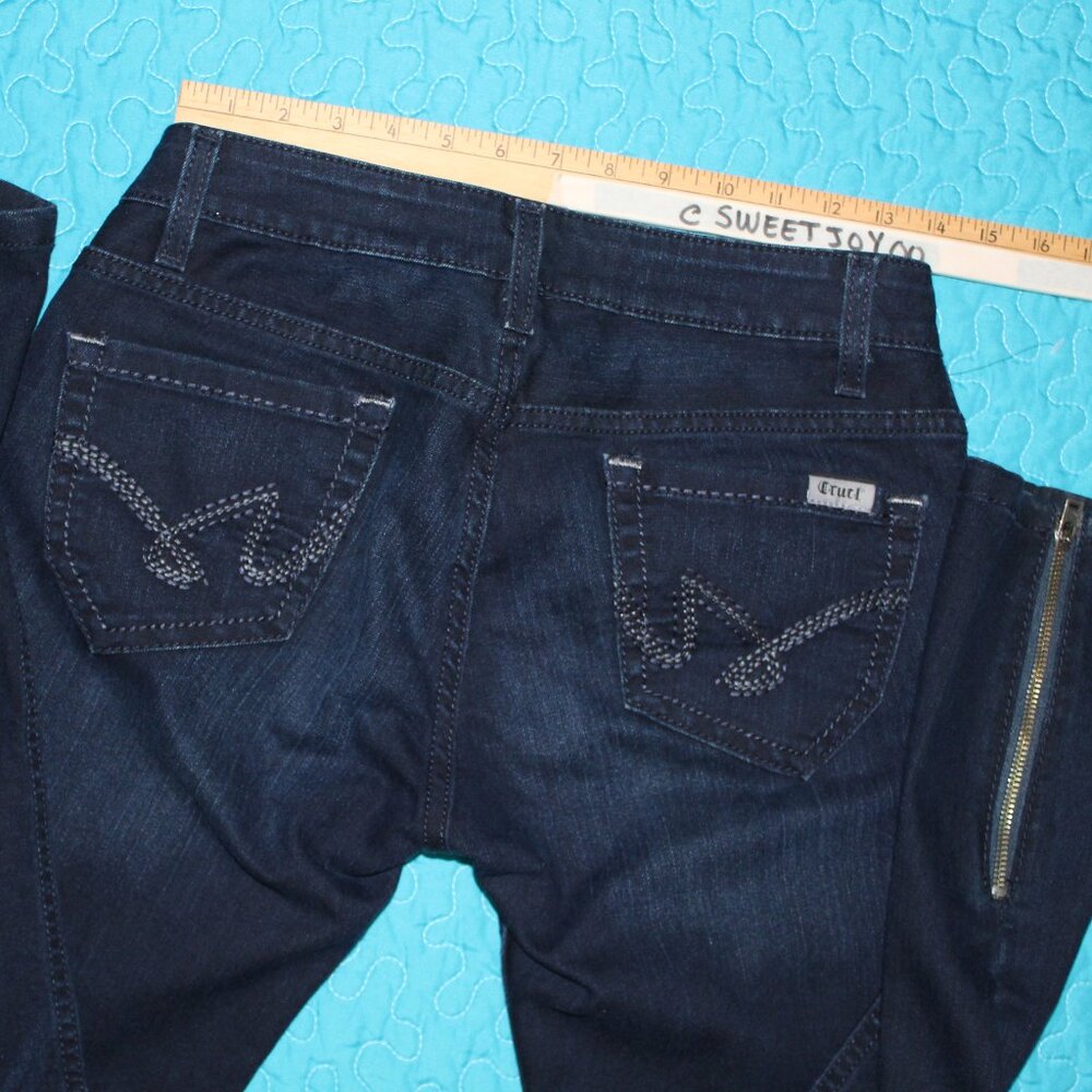NWOT Cruel Denim ABBY Skinny Ankle Zipper w/Embroidery Back Pockets Size 27 / 3R